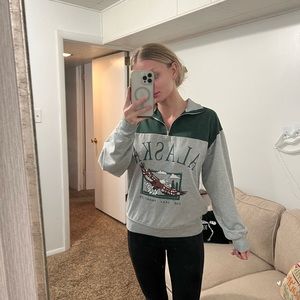 Alaska long sleeve zip up shirt